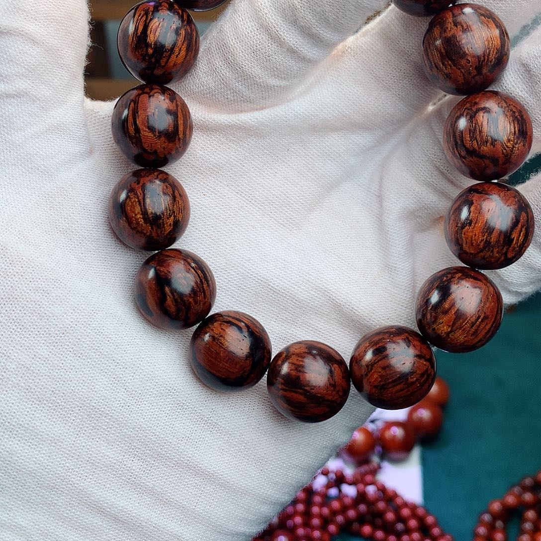 木***！檀香紫檀（小叶紫檀）手串/手链15