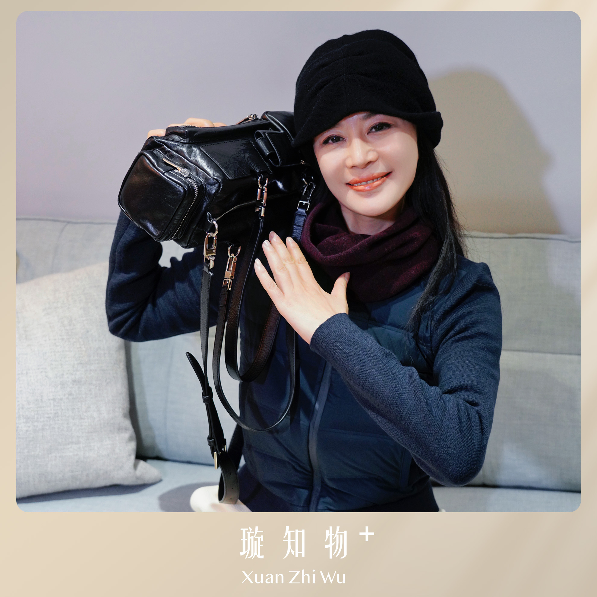 璇知物米妮包优选皮质复古高级感轻奢风时尚斜跨小众王璇原创设计