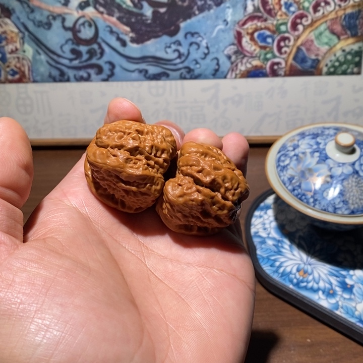 大叶紫檀（黑酸枝木类）文玩核桃延庆蛤蟆