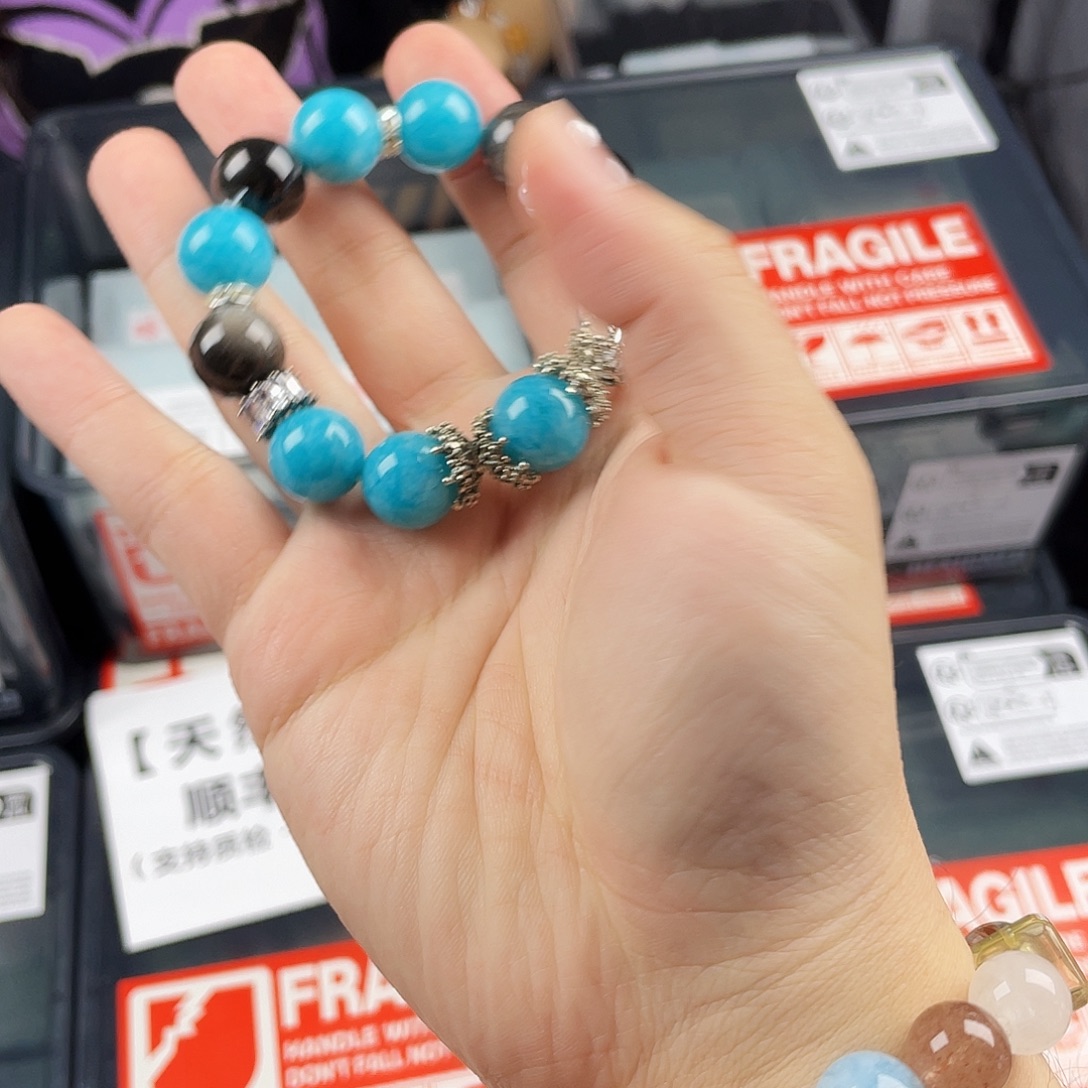 银S925镀金镶嵌手串水晶