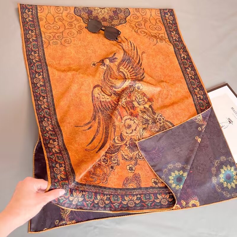 【风花雪月-丝巾】新中式国风丝巾女0701