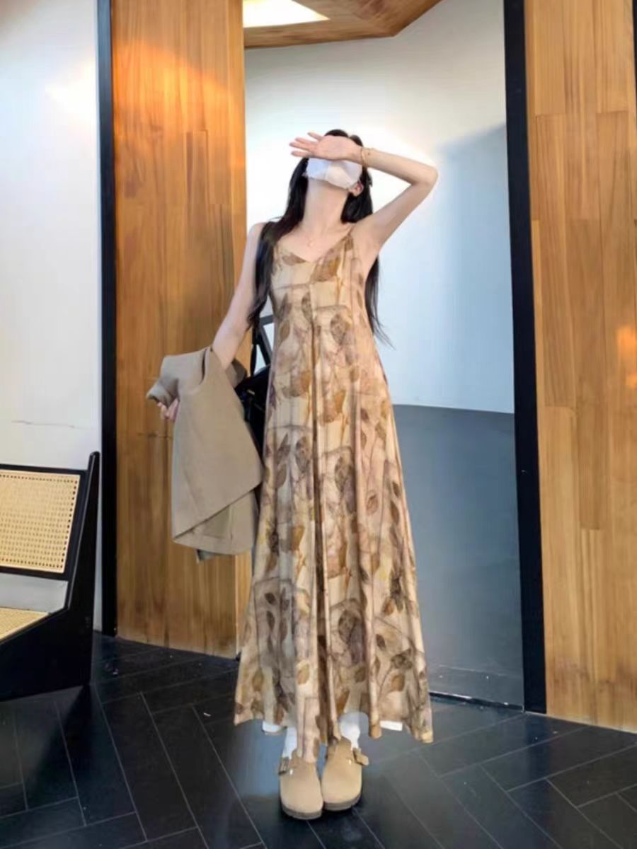 A52法式修身显瘦高级感印花设计师款