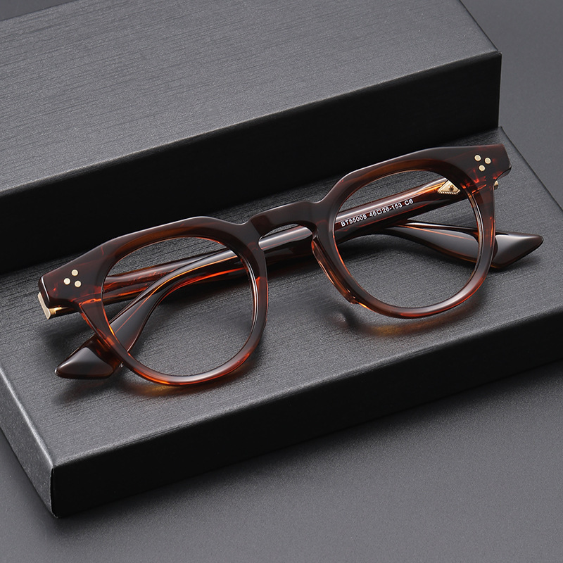 【琥珀悠影】波士顿小方框个性复古手造板材玳瑁男款墨镜可带度数