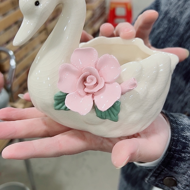 有孔.凑满10元发货多肉陶瓷花盆！