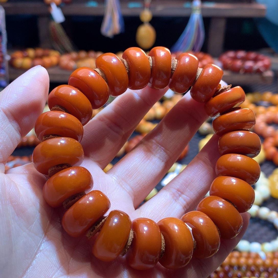 蜜蜡未镶嵌手串蜜蜡手串