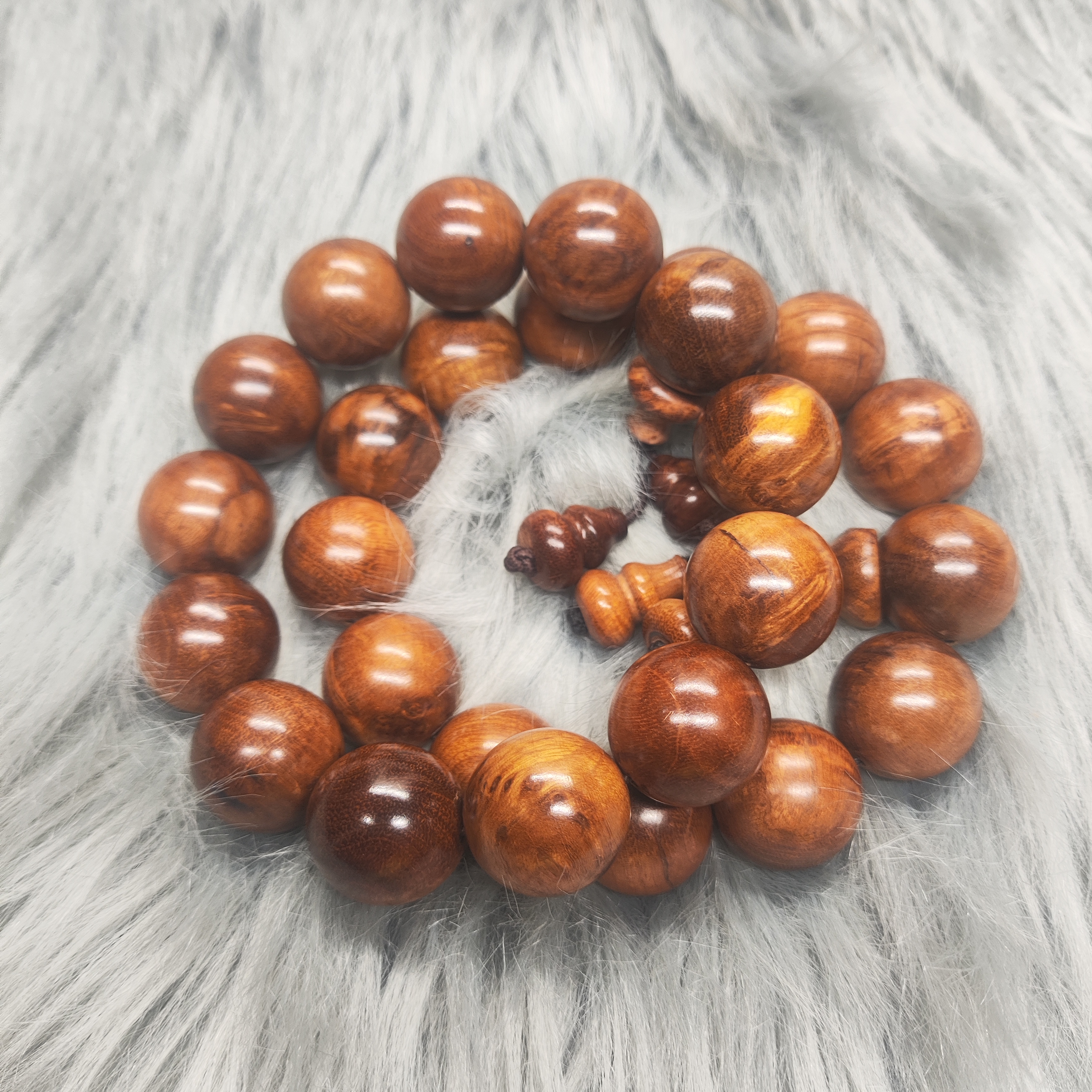 满瘤疤佛珠18mm文玩手串麻梨疙瘩老料