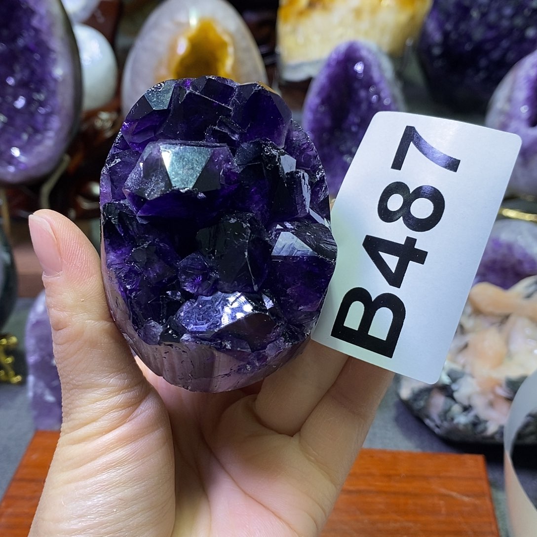 未镶嵌紫晶珠宝半成品