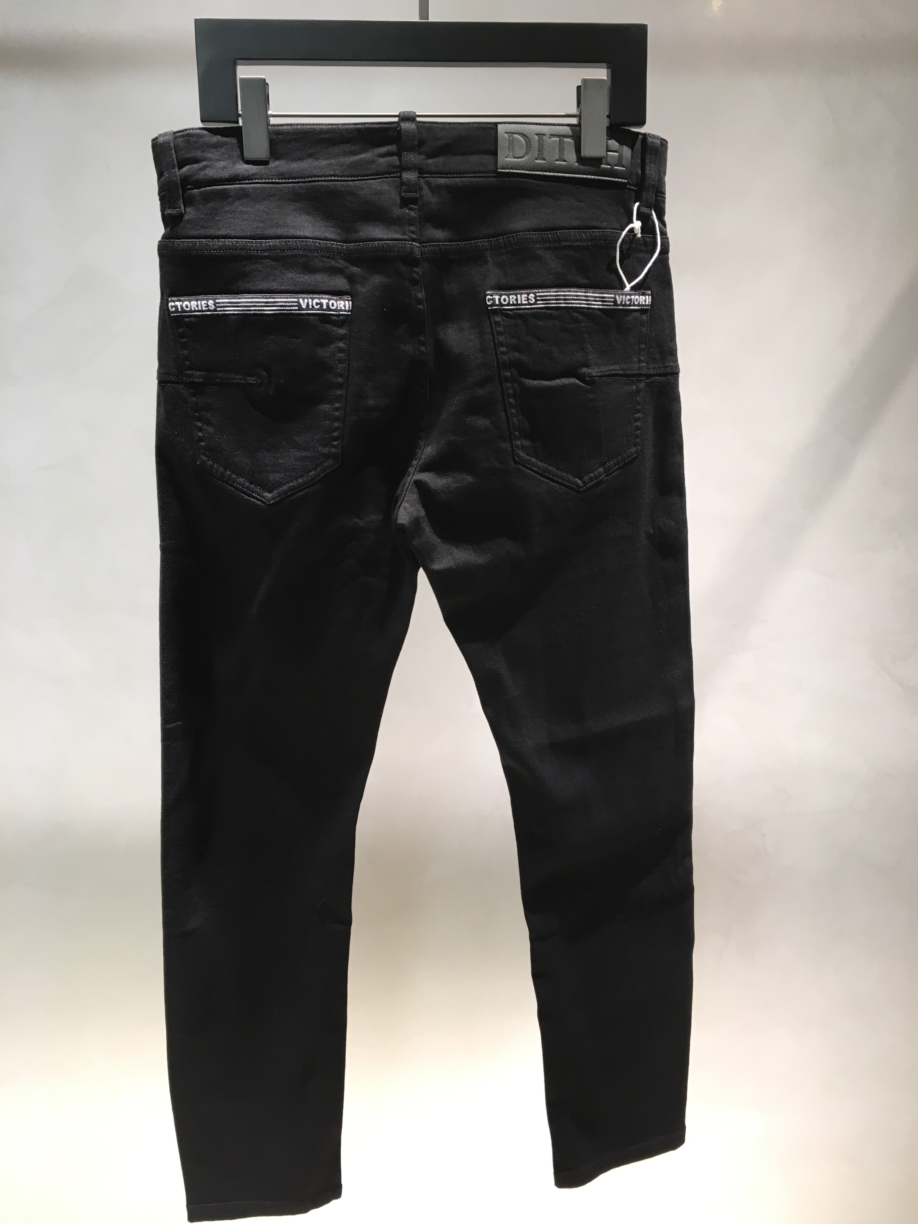 D6511610-99高腰水洗立体剪裁修身款牛仔裤秋冬时尚百搭修身