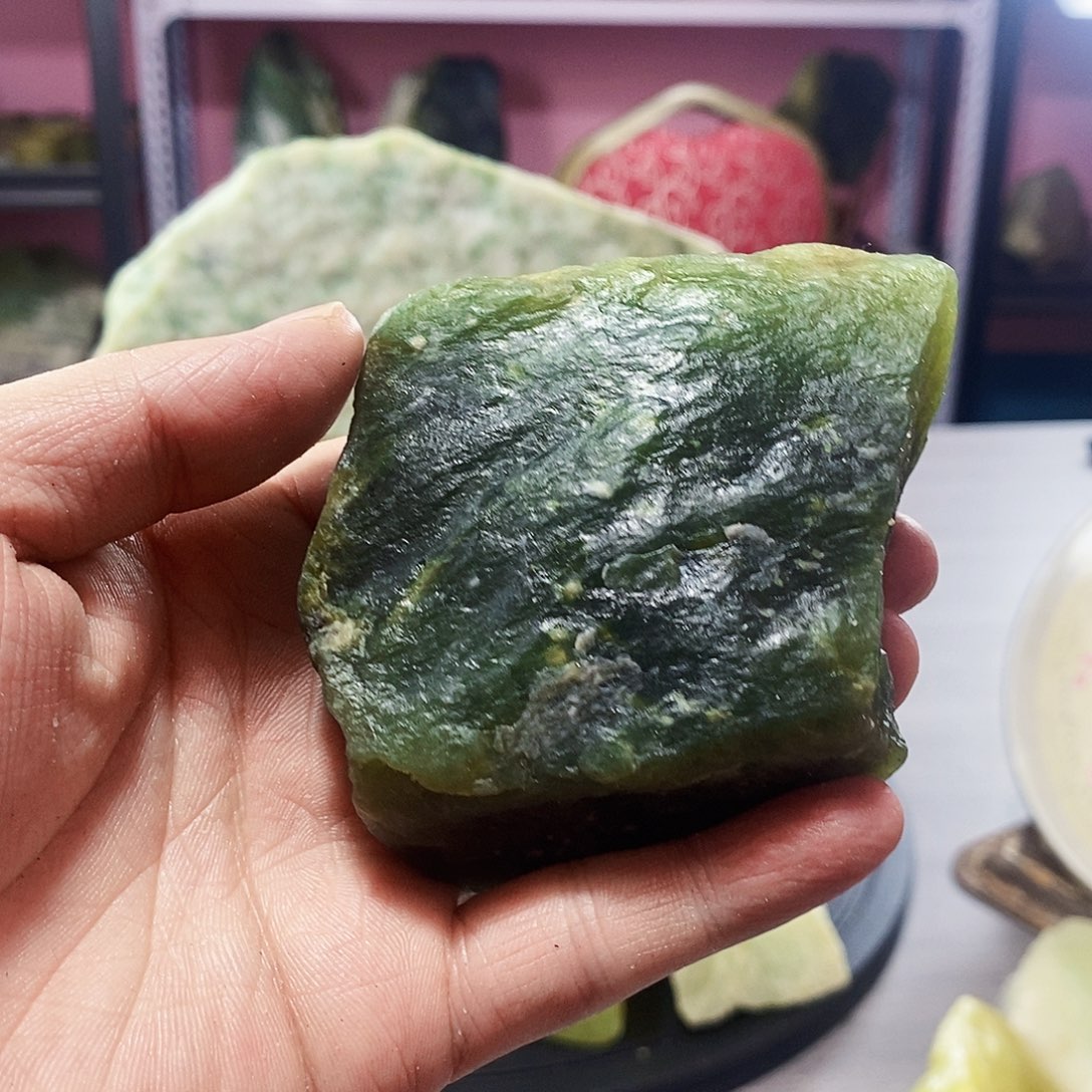 书***界蛇纹石玉未镶嵌岫玉原石蛇纹石玉