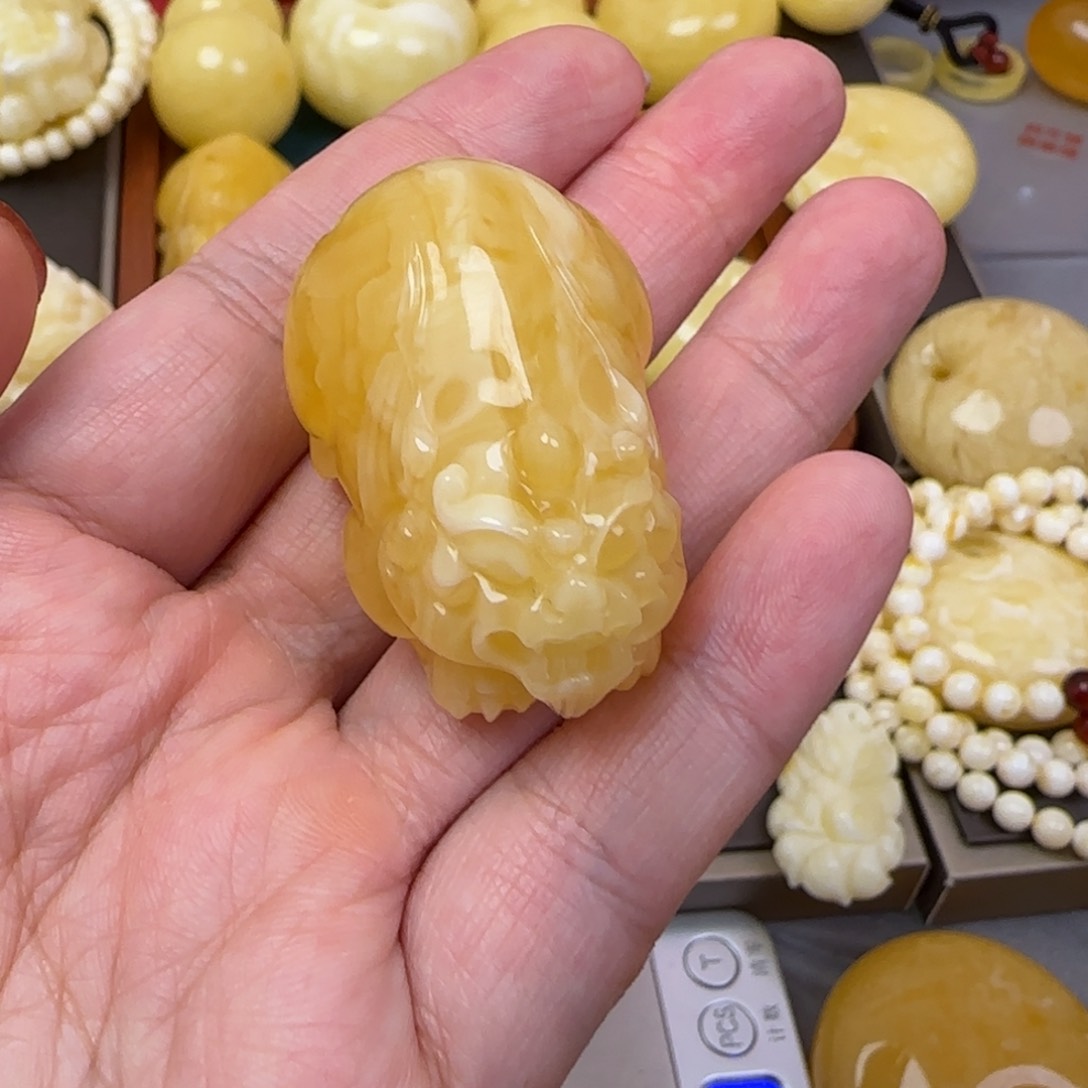 蜜蜡颈饰未镶嵌天然蜜蜡