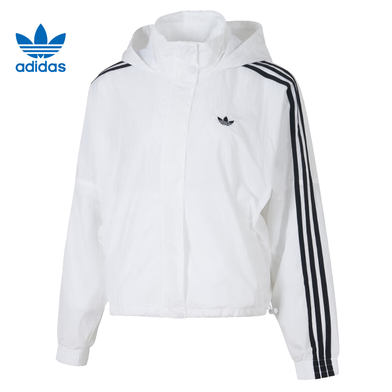 adidas阿迪达斯【环】三叶草女子运动休闲夹克外套JX1450