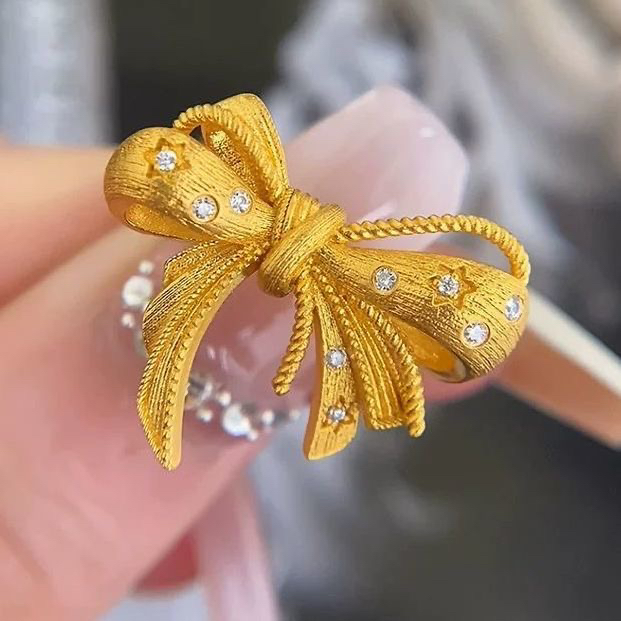 合金戒指 超大蝴蝶结戒指