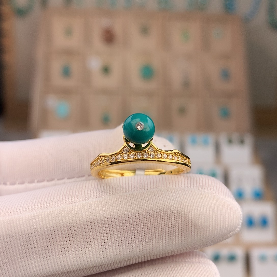 茫***绿松石未镶嵌戒指