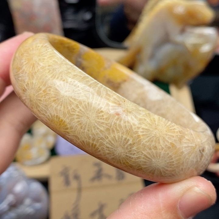 硅化珊瑚（珊瑚玉）手镯未镶嵌58.8