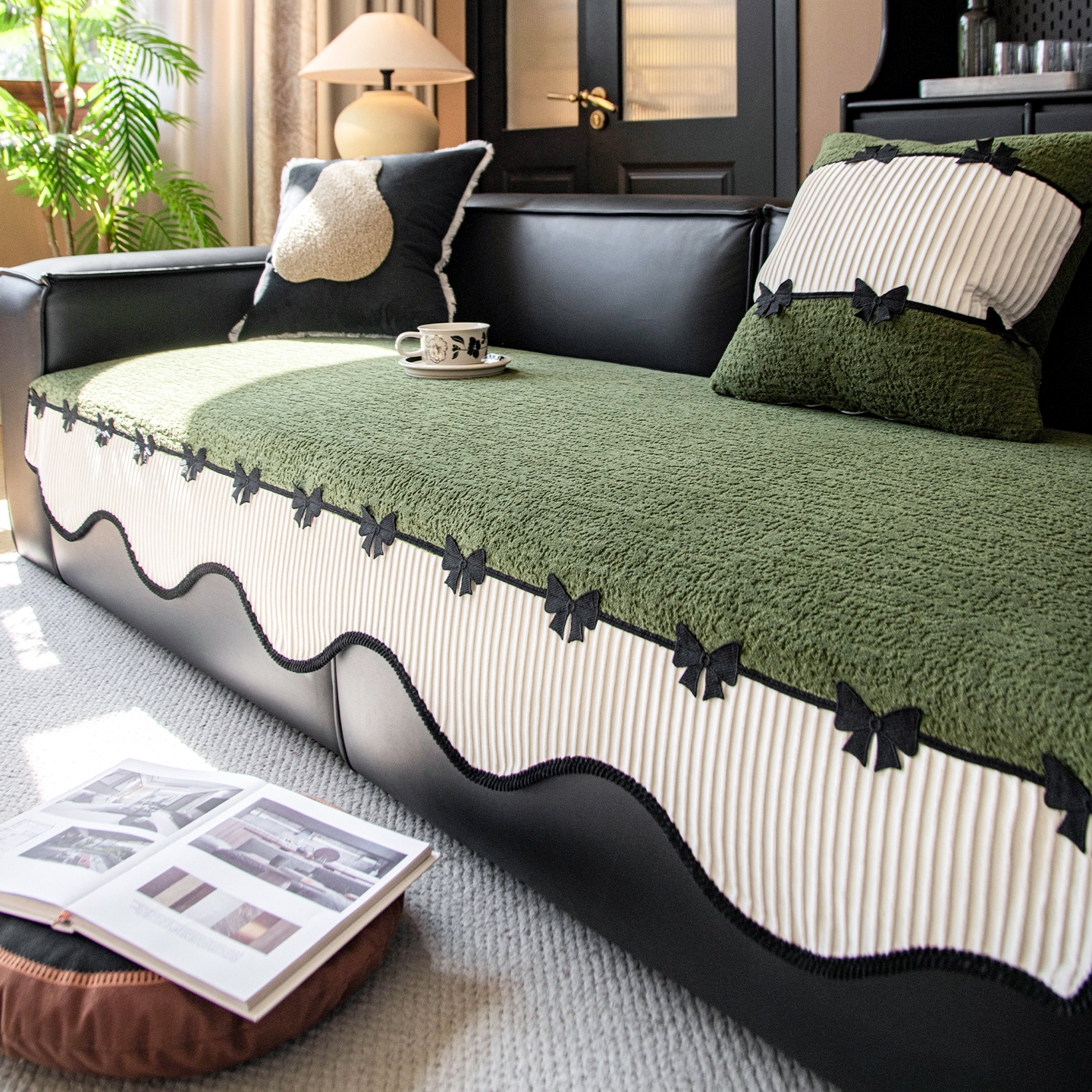 结雅沙发垫四季通用轻奢高级感2025新款固定防滑沙发坐垫套罩盖布