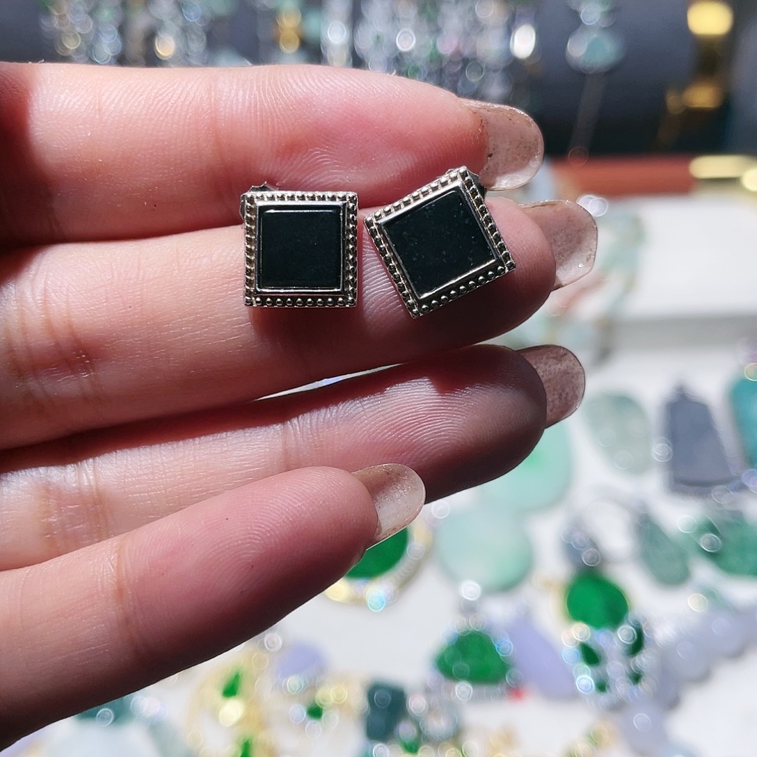 翡翠银S925镶嵌吊坠(不含链)