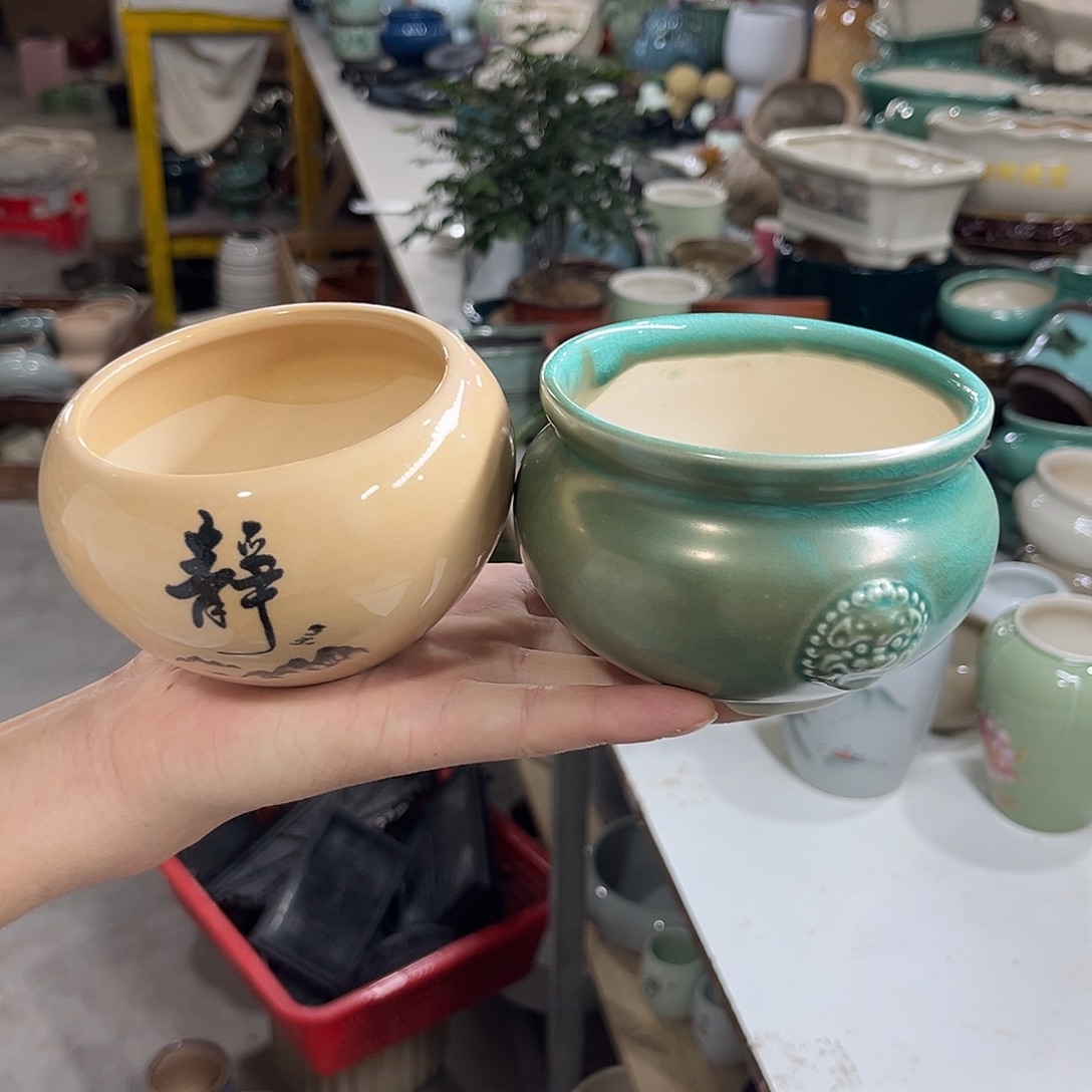 陶瓷绿植多肉微瑕花