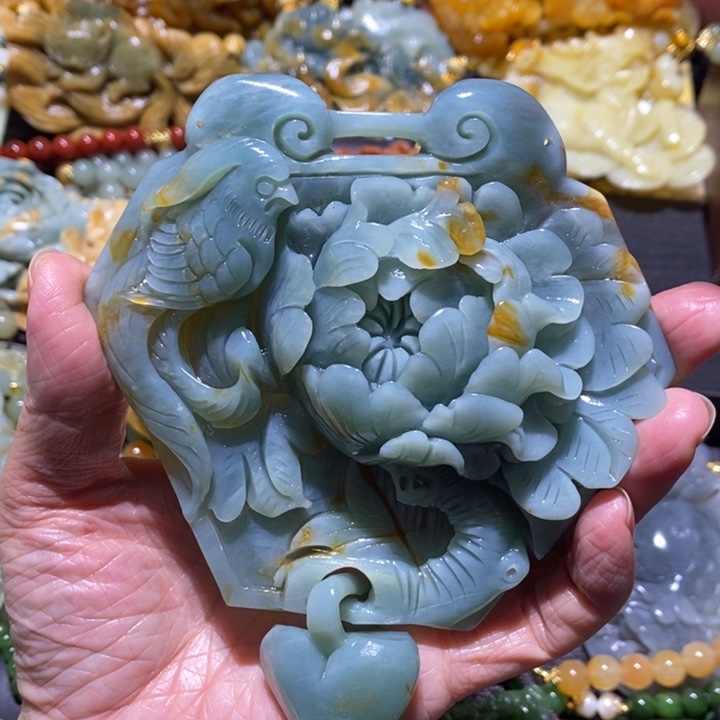 岫玉岫玉吊坠未镶嵌想*