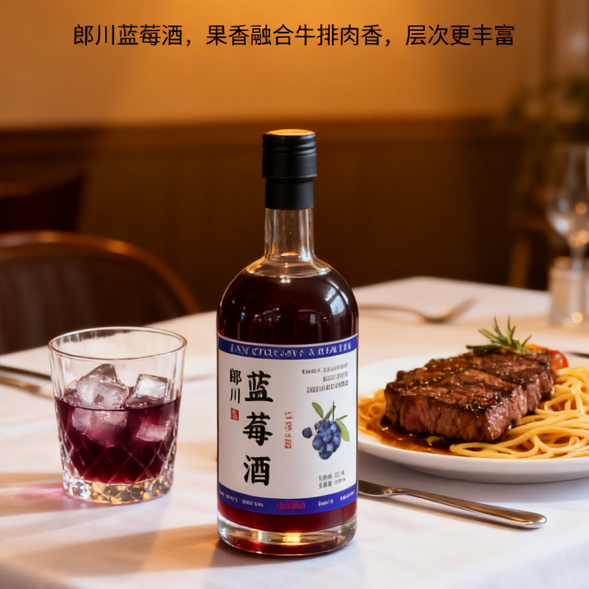 郎川6度蓝莓大瓶低度微醺鲜果调制女士甜型非气泡酒小瓶果酒推荐