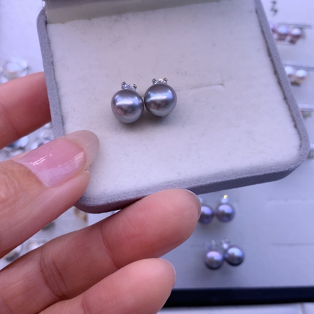 淡水珍珠耳饰合金