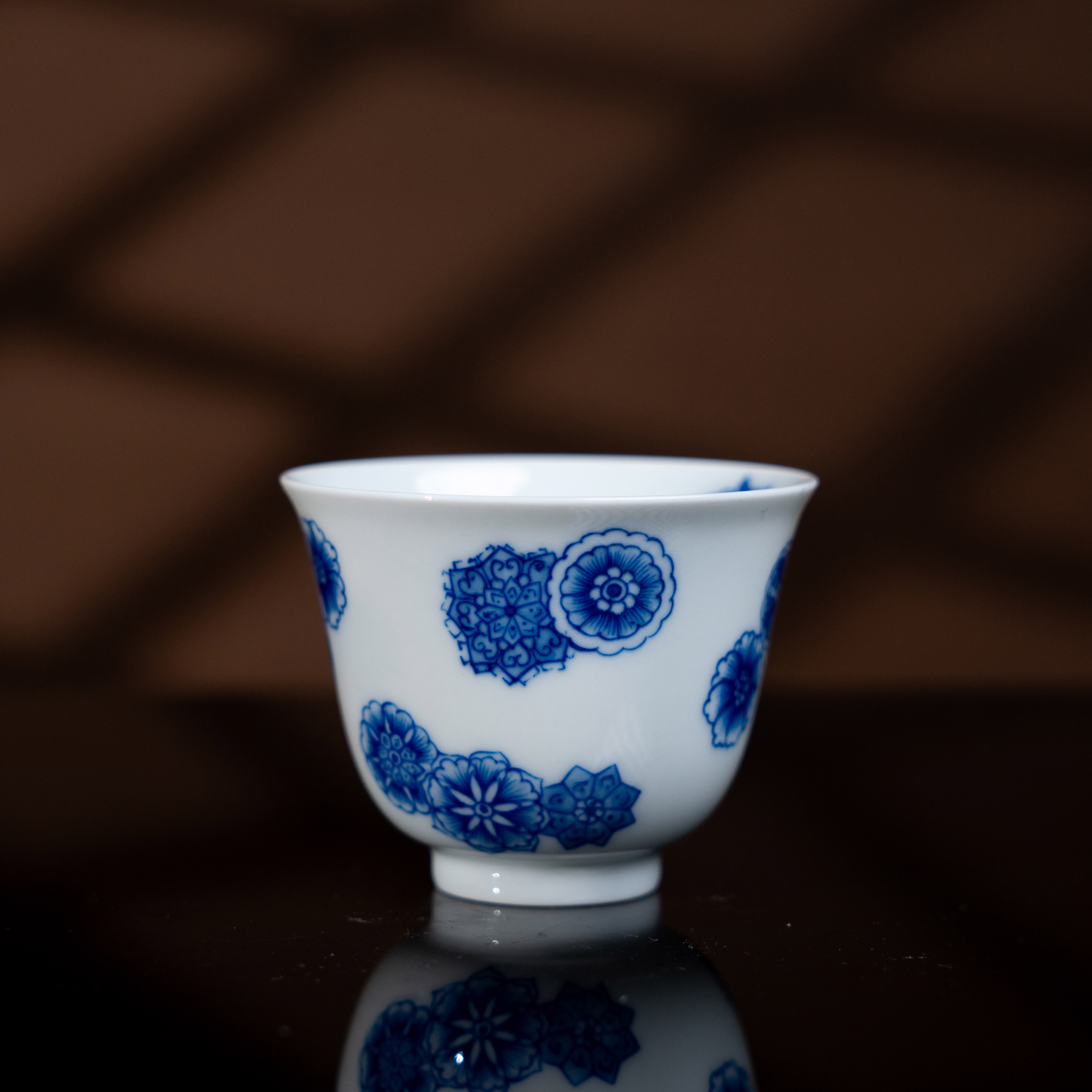承钴窑皮球花铃铛杯全手工原矿景德镇高端茶器新人必入主人杯