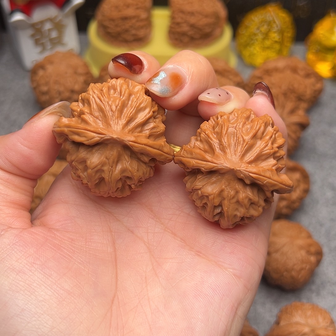 把件文玩核桃毕业精品精配龙鳞40全品油蜡皮