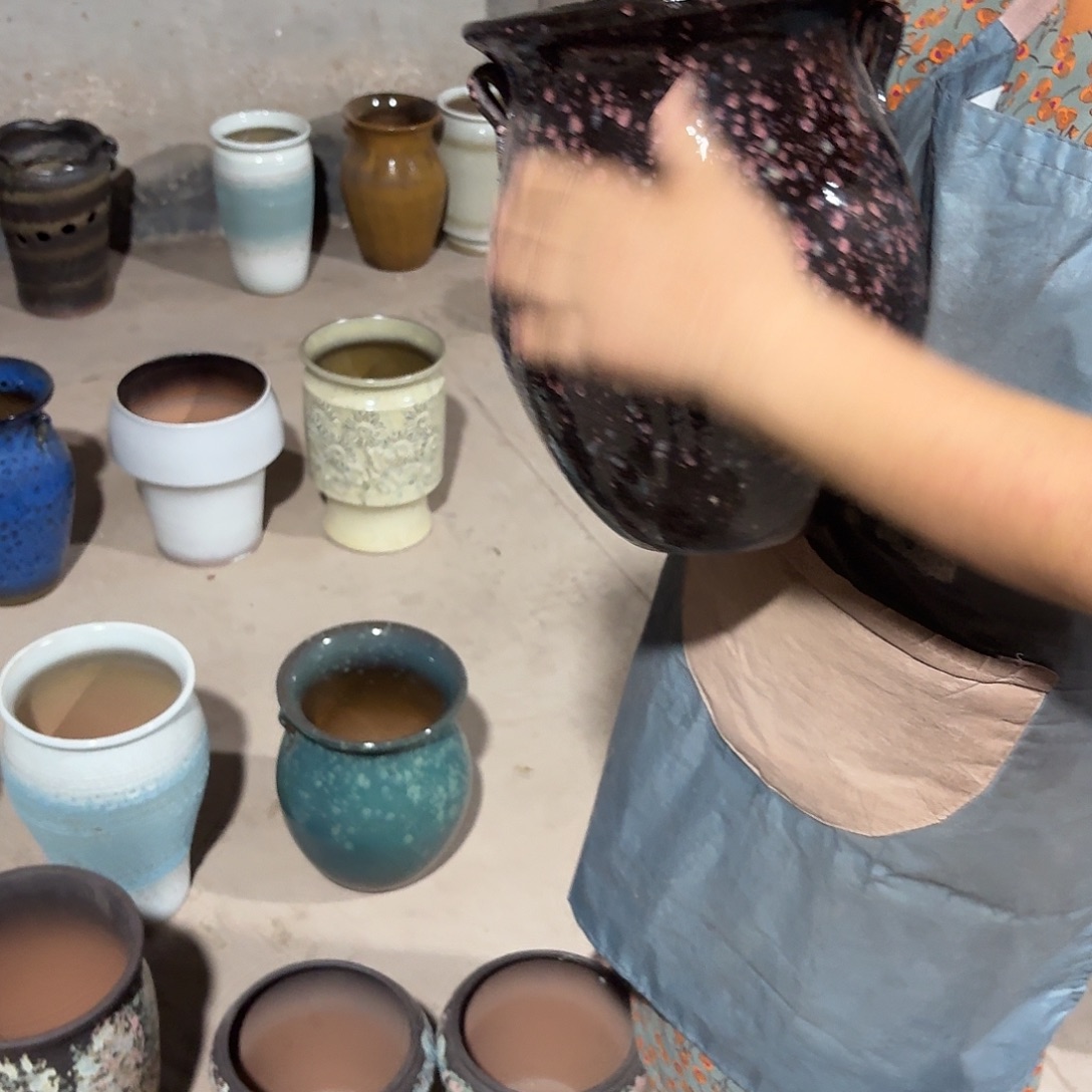 紫砂花盆口21高28