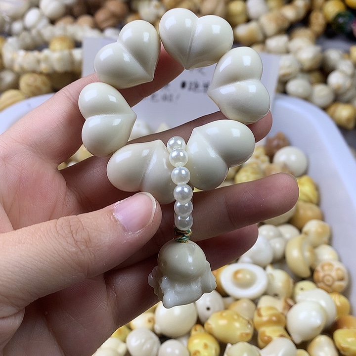 手串菩提根/象牙果象牙果手捻瑕疵 不退不换