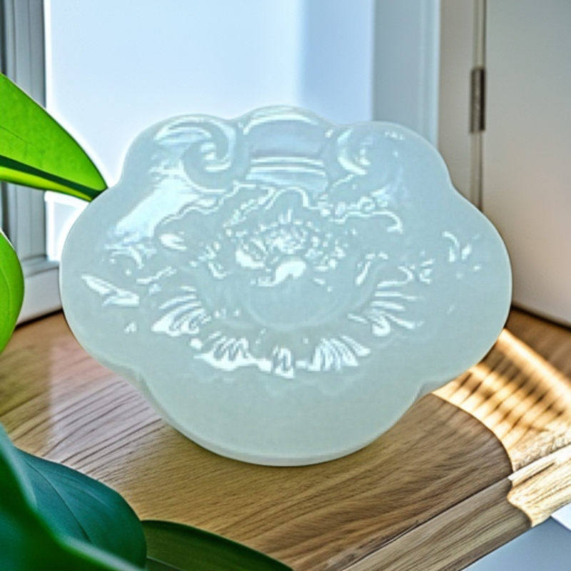 和田玉富贵一生如意锁平安吊坠