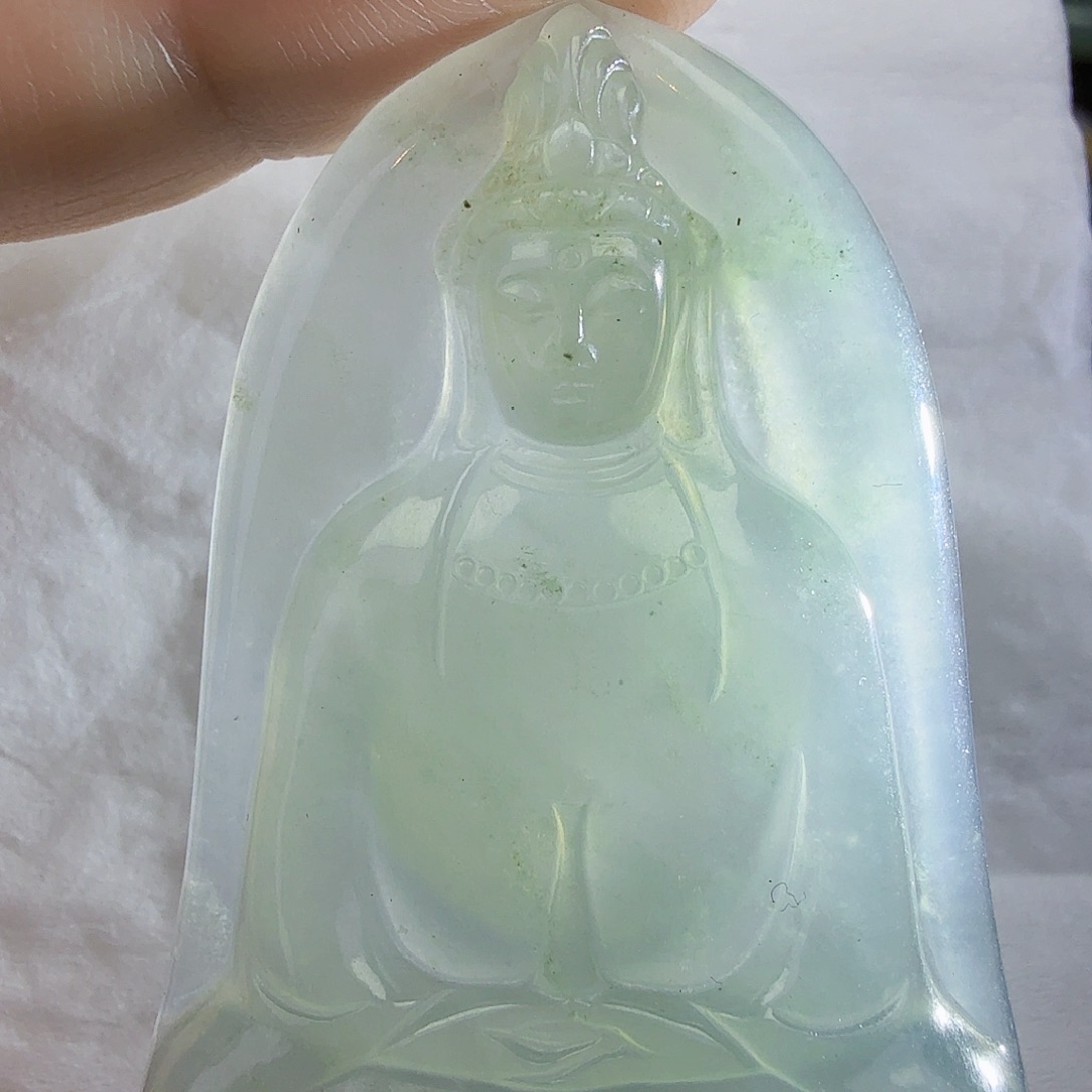 翡翠颈饰银S925镶嵌素衣