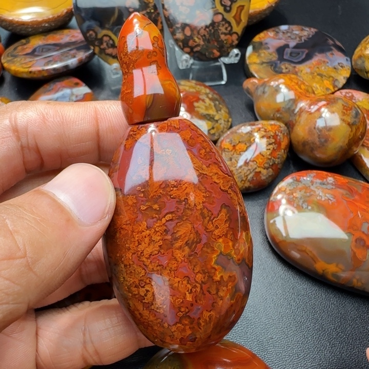 踏***人玛瑙/玉髓战国红未镶嵌