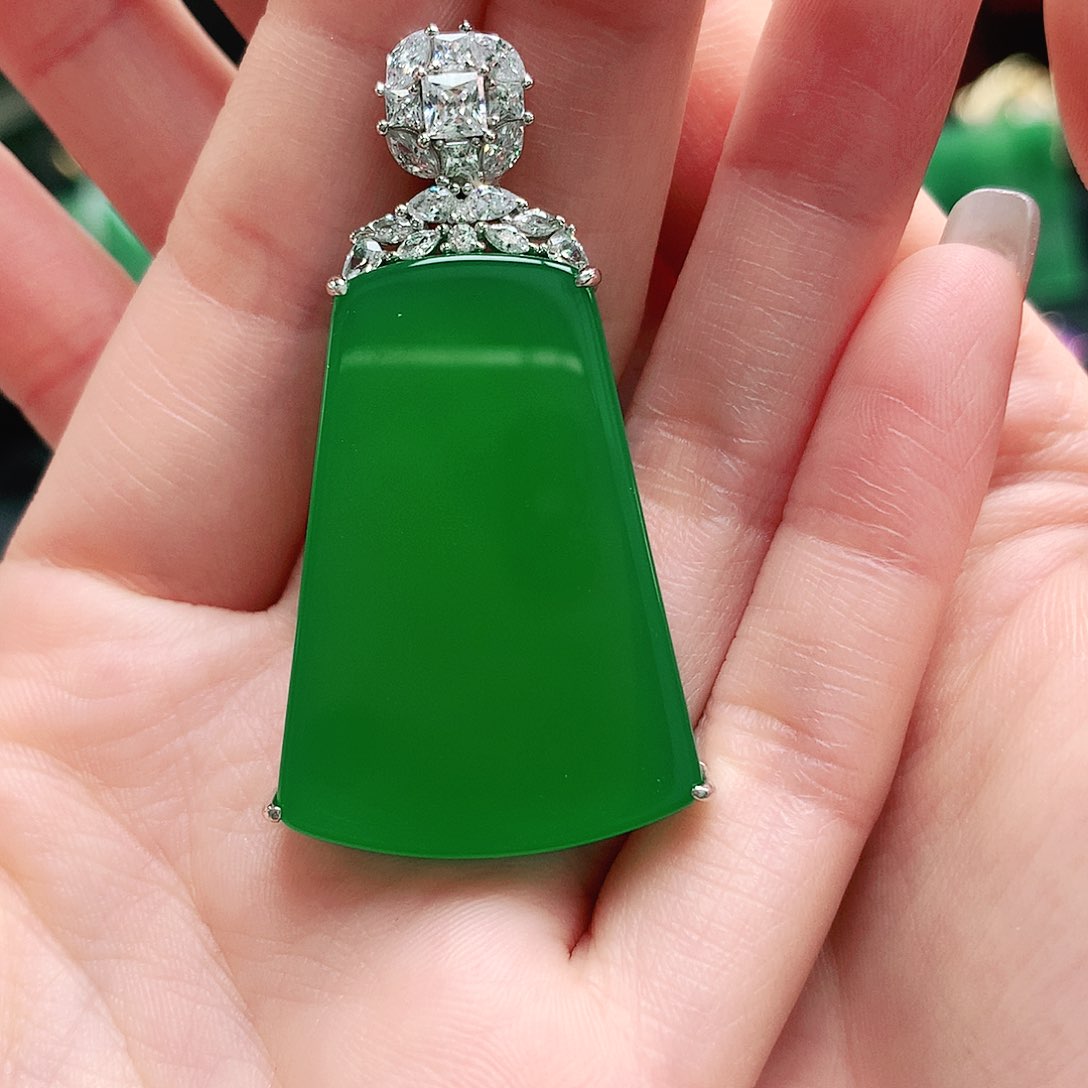 玛瑙/玉髓吊坠银S925镶嵌