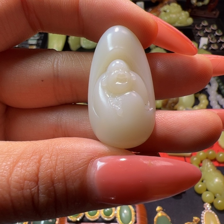 和田玉（白玉）颈饰未镶嵌米达吊坠