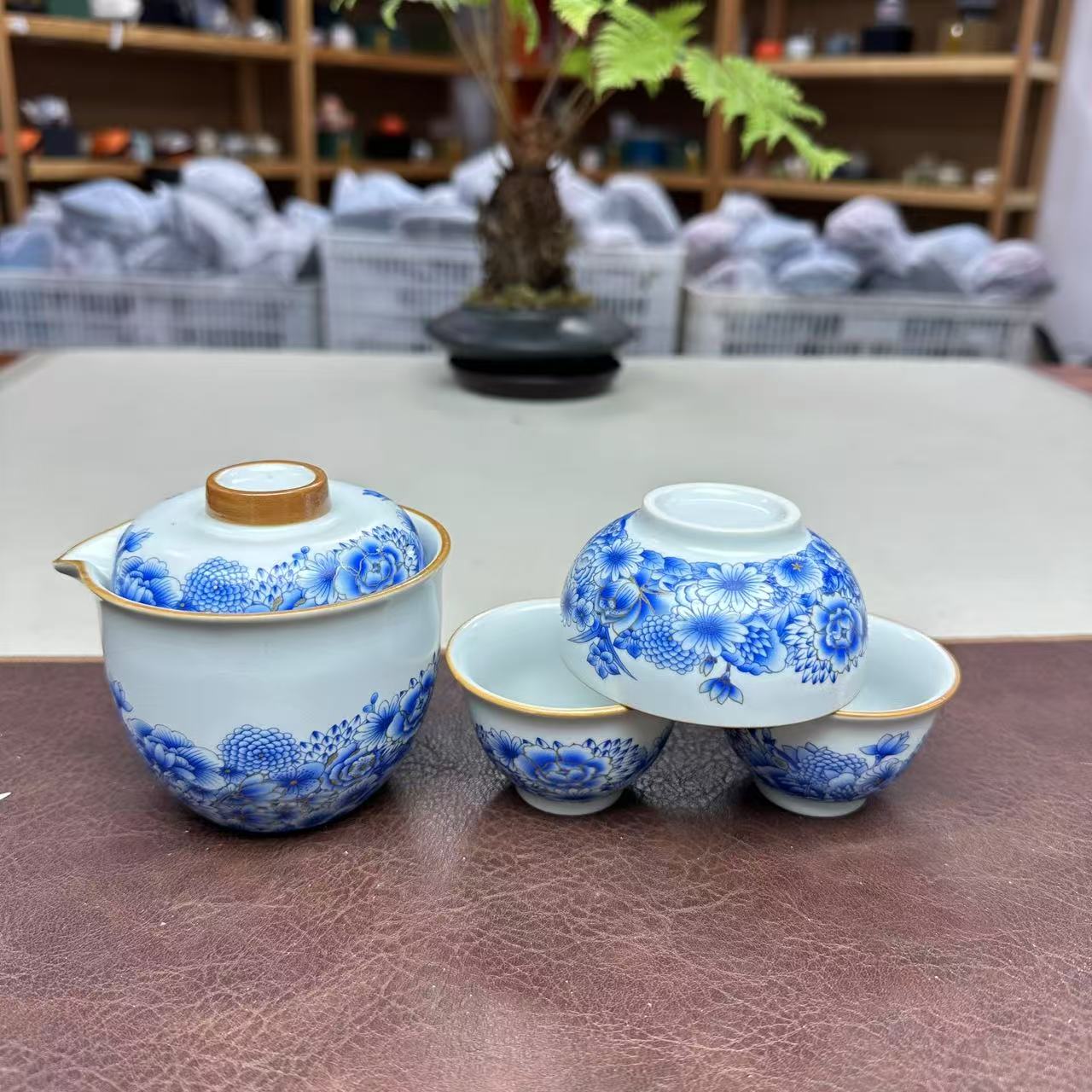 汝窑青花快客杯汝窑青花快客杯