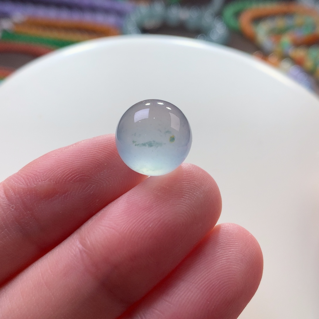 颈饰未镶嵌翡翠翡翠高冰波飘蓝花淡蓝底卡13.30+