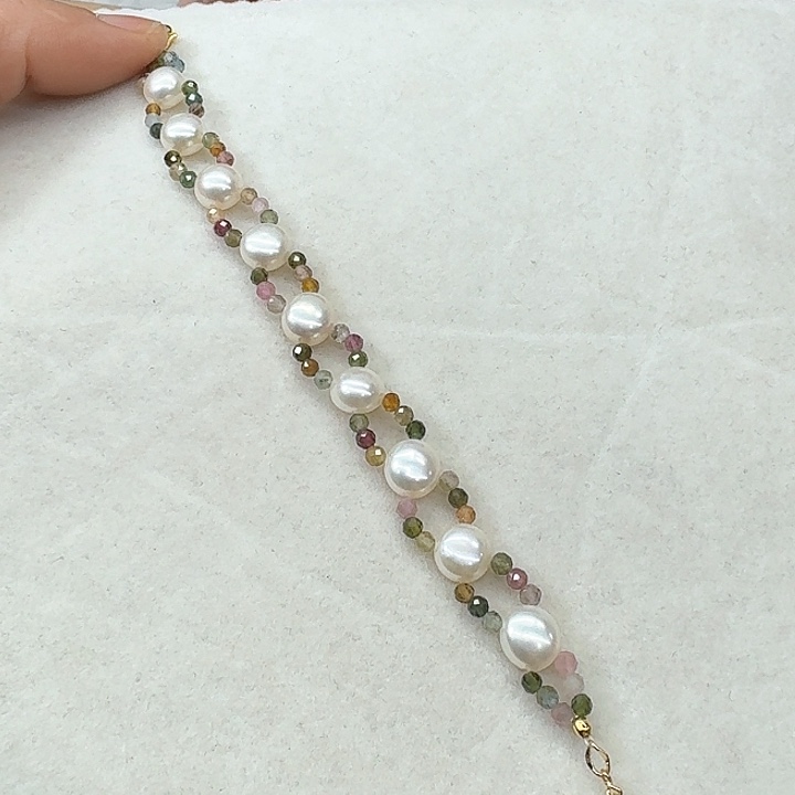 淡水珍珠发饰银S925镶嵌