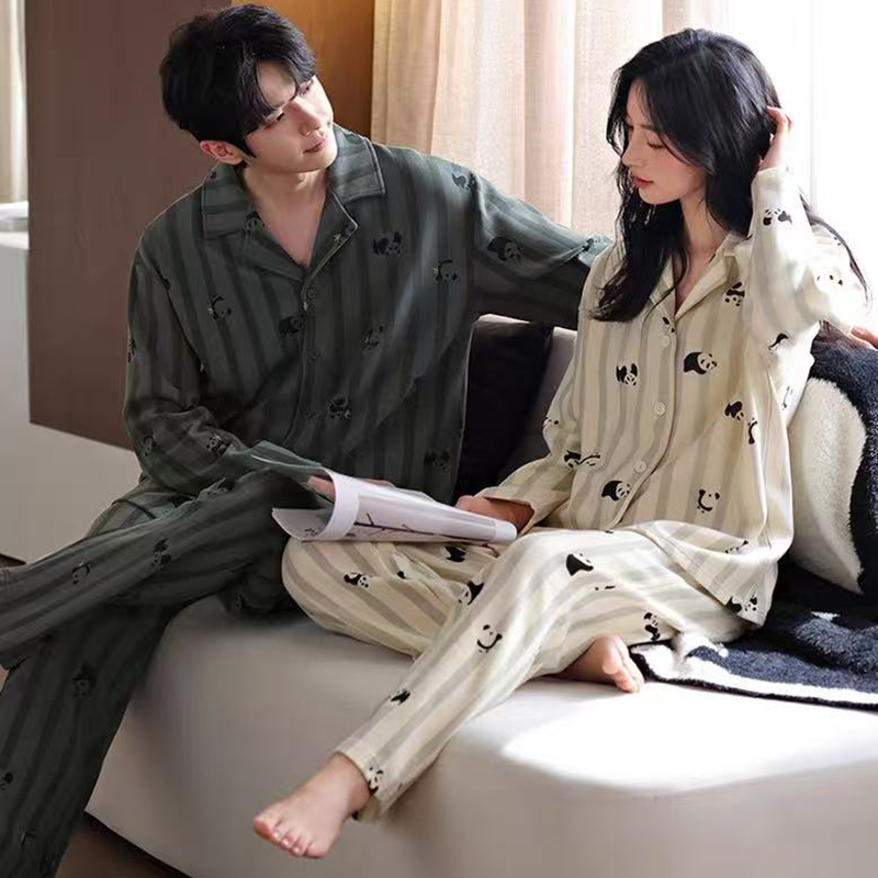 秋冬款宽松保暖睡衣女款情侣2025新款可外穿出门家居服套装爆款