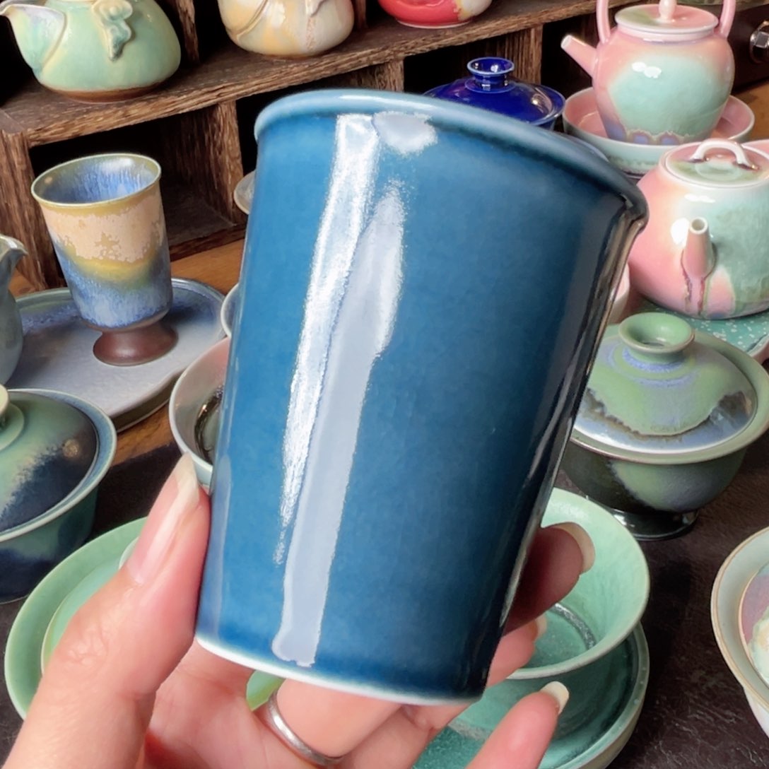 盘纯手工制作柴烧茶器