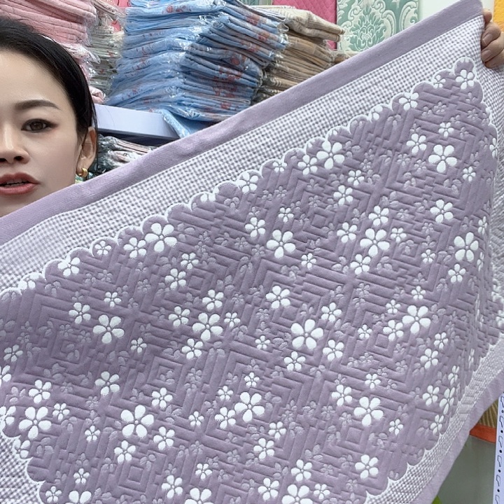 棉紫色雪花纯棉面料