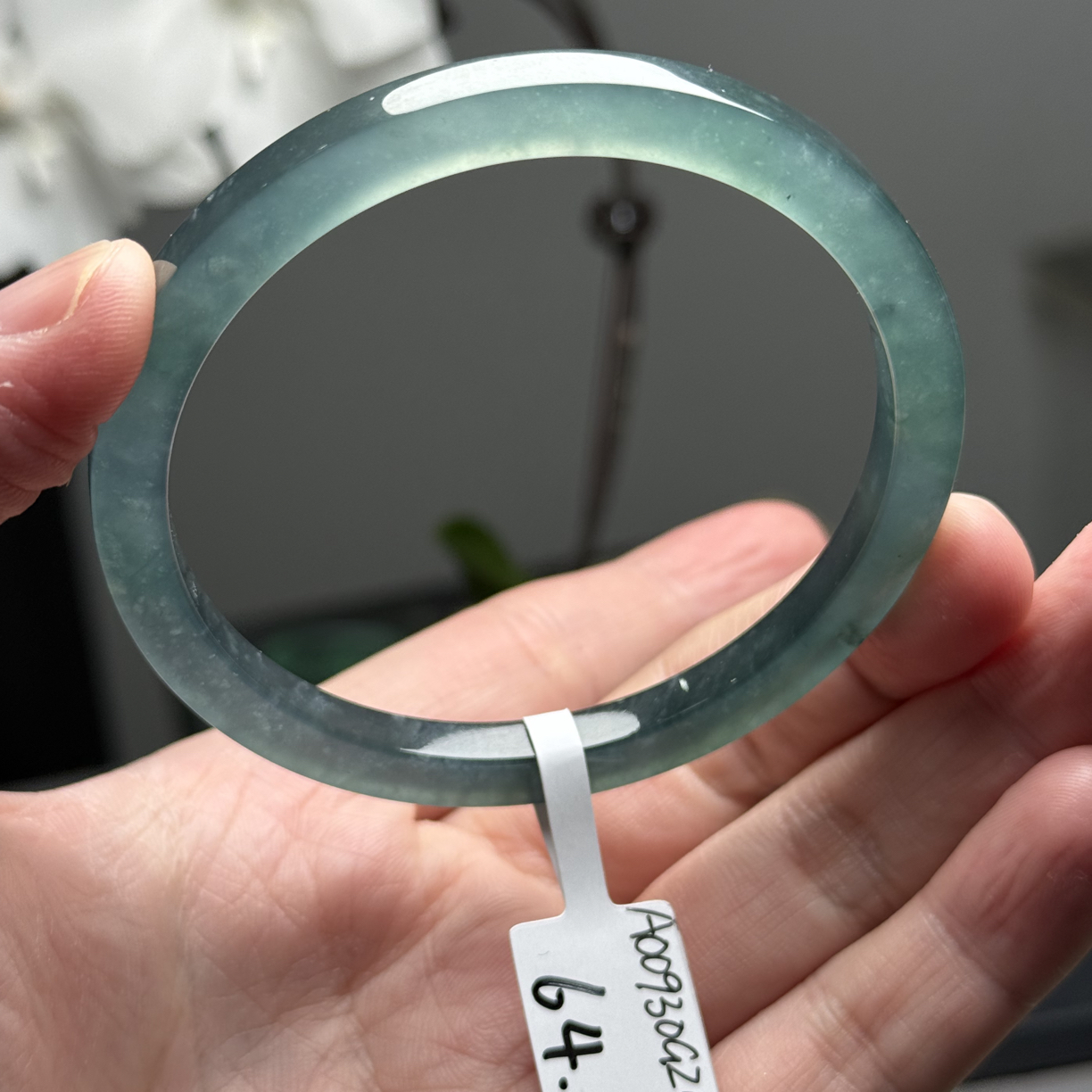 十一月特惠天然A货翡翠危地马拉翡翠方镯64.14圈口