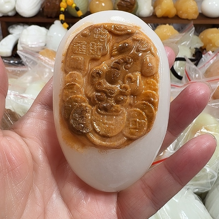 用***8砖雕石头手把件不退不换