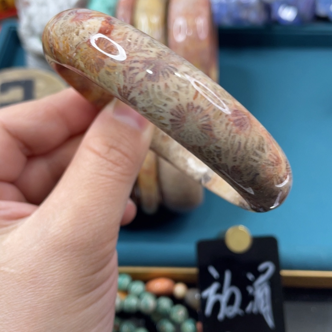 未镶嵌手镯硅化玉