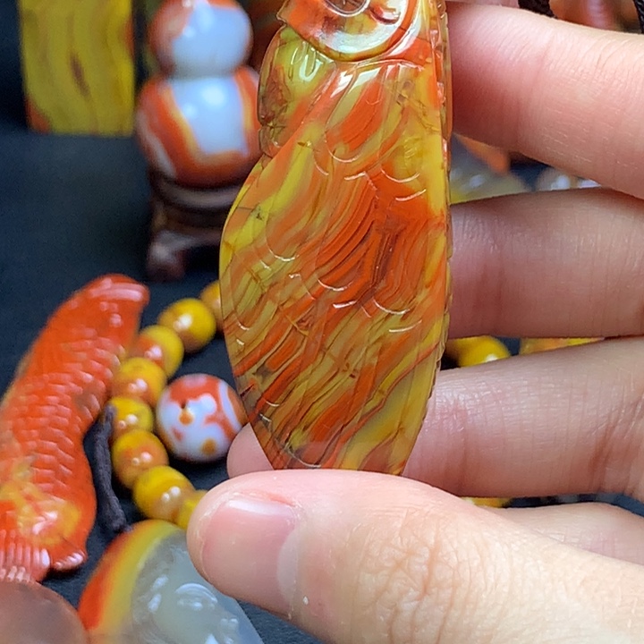 用***2玛瑙/玉髓未镶嵌吊坠