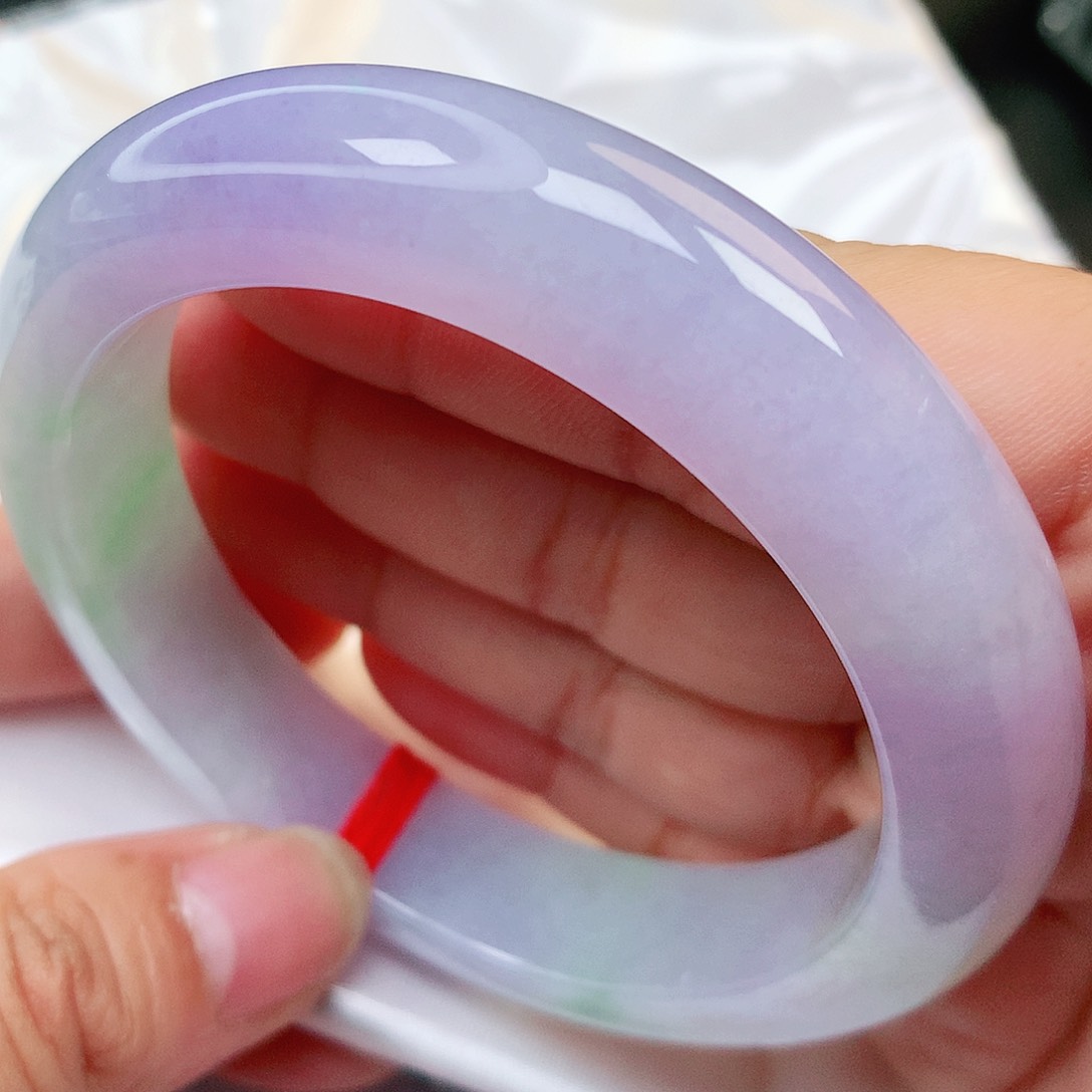 未镶嵌手镯翡翠缅甸纯天然A货翡翠冰紫罗兰厚庄