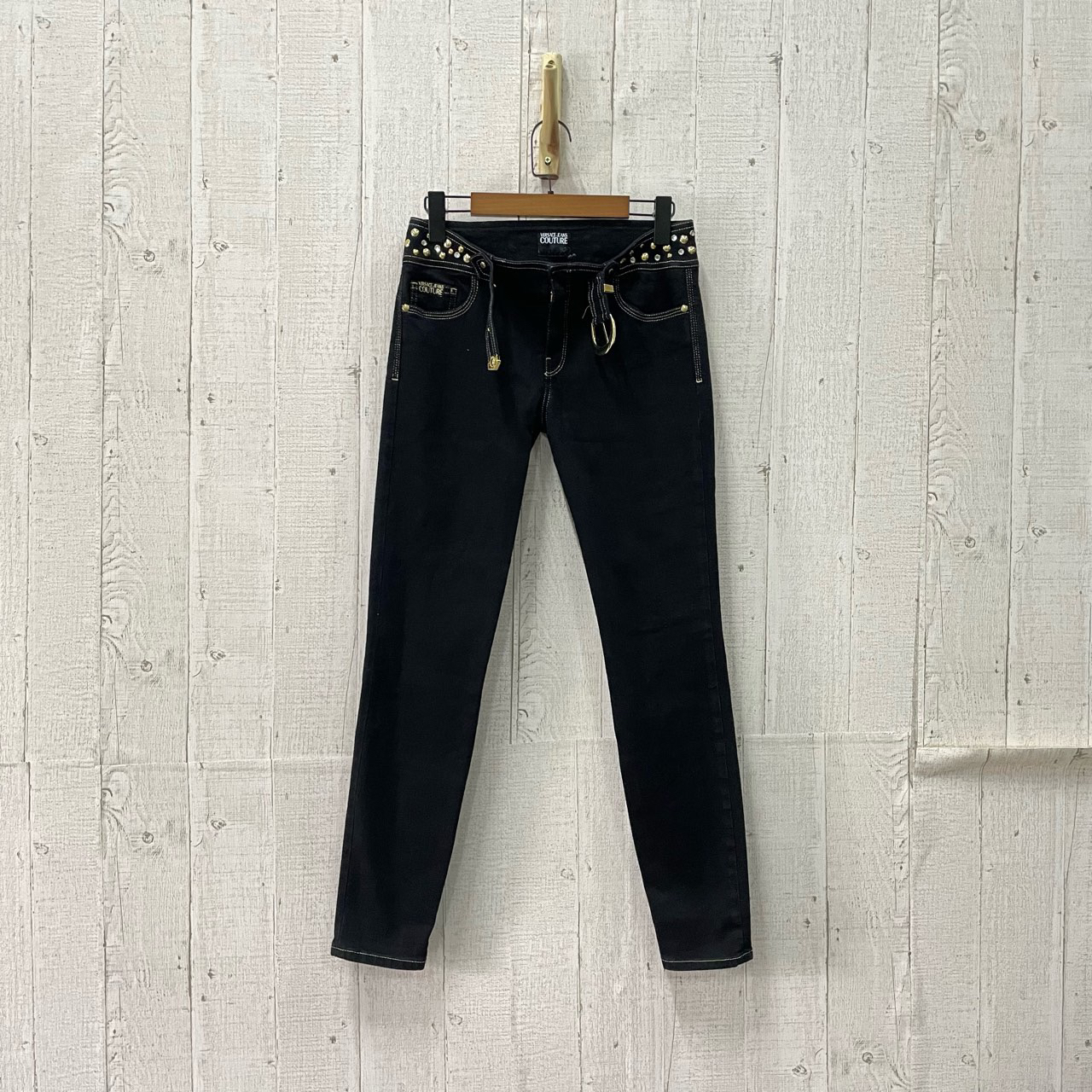 99新 VERSACE/范思哲 （bb）黑色牛仔裤 2627码/5400/吊牌 bc000822