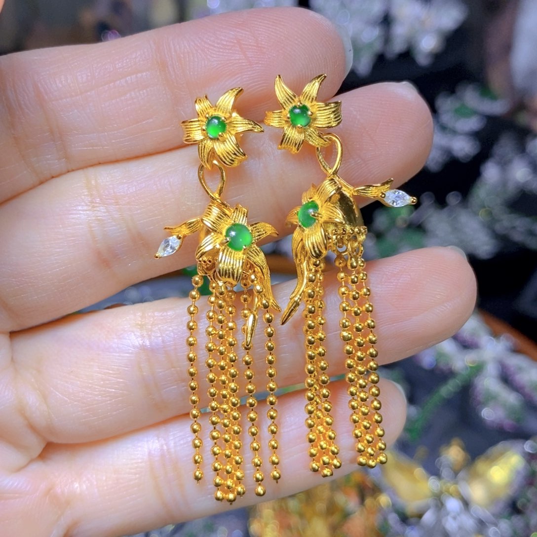 翡翠颈饰银S925镶嵌天然翡翠