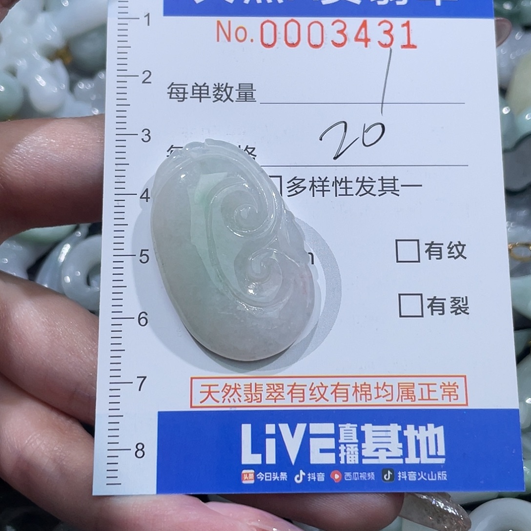 翡翠未镶嵌吊坠(不含链)