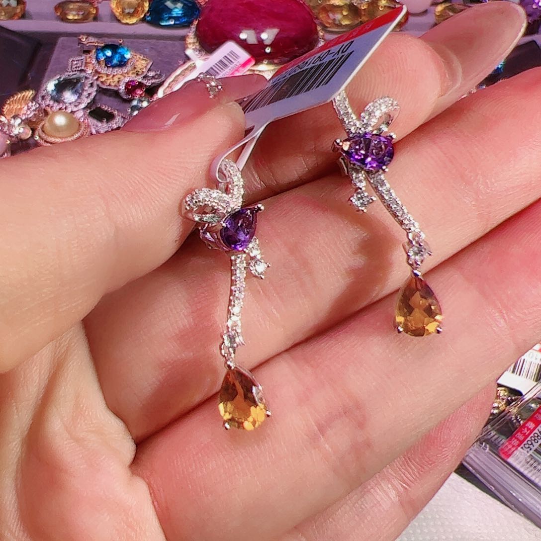 水晶黄水晶银S925镶嵌