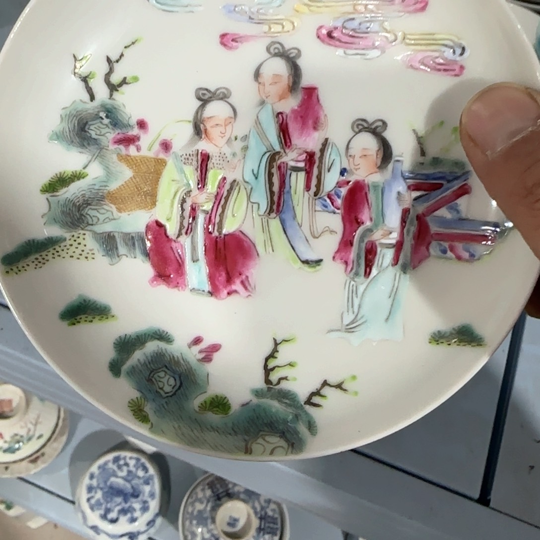 瓷片摆件手绘瓷器全部处理