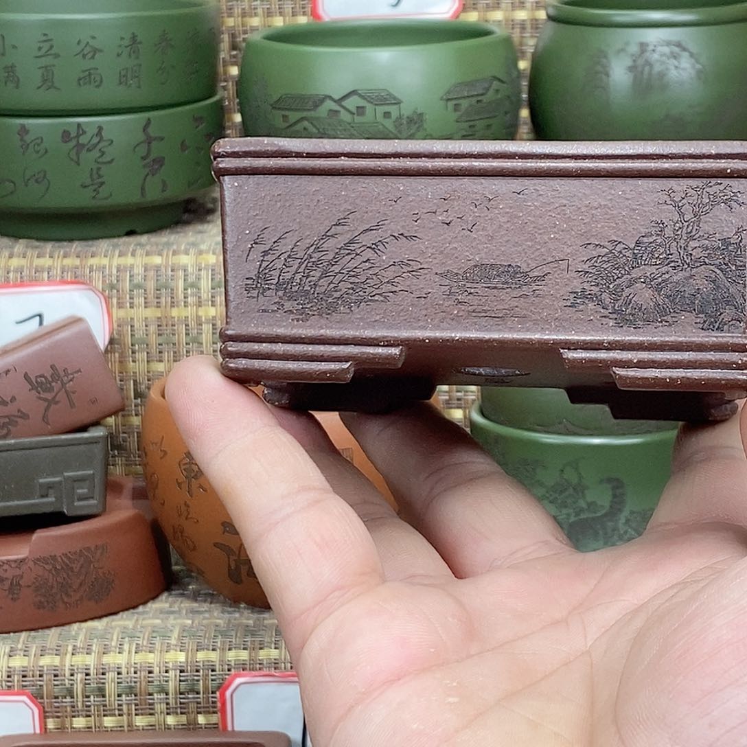 紫砂花盆我在等他